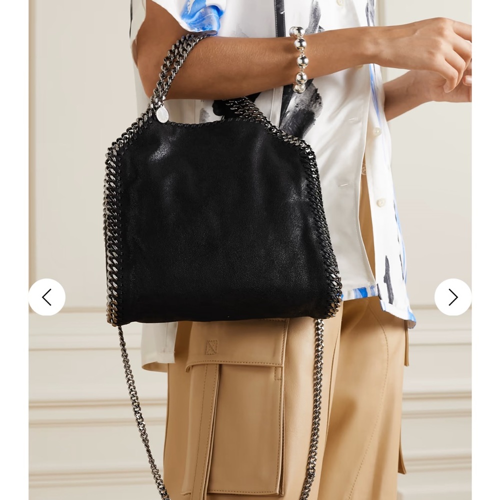 Stella McCartney mini Falabella Black Chain-Trimmed Women's Bag Black
